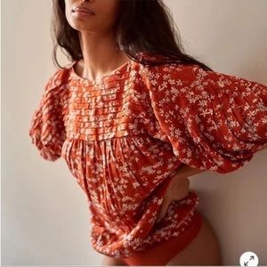 Free People - Dessa Blousy Ditsy Floral Bodysuit